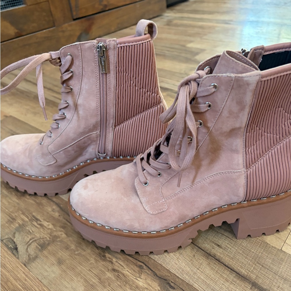 Vince Camuto Blush Lace-Up Boots